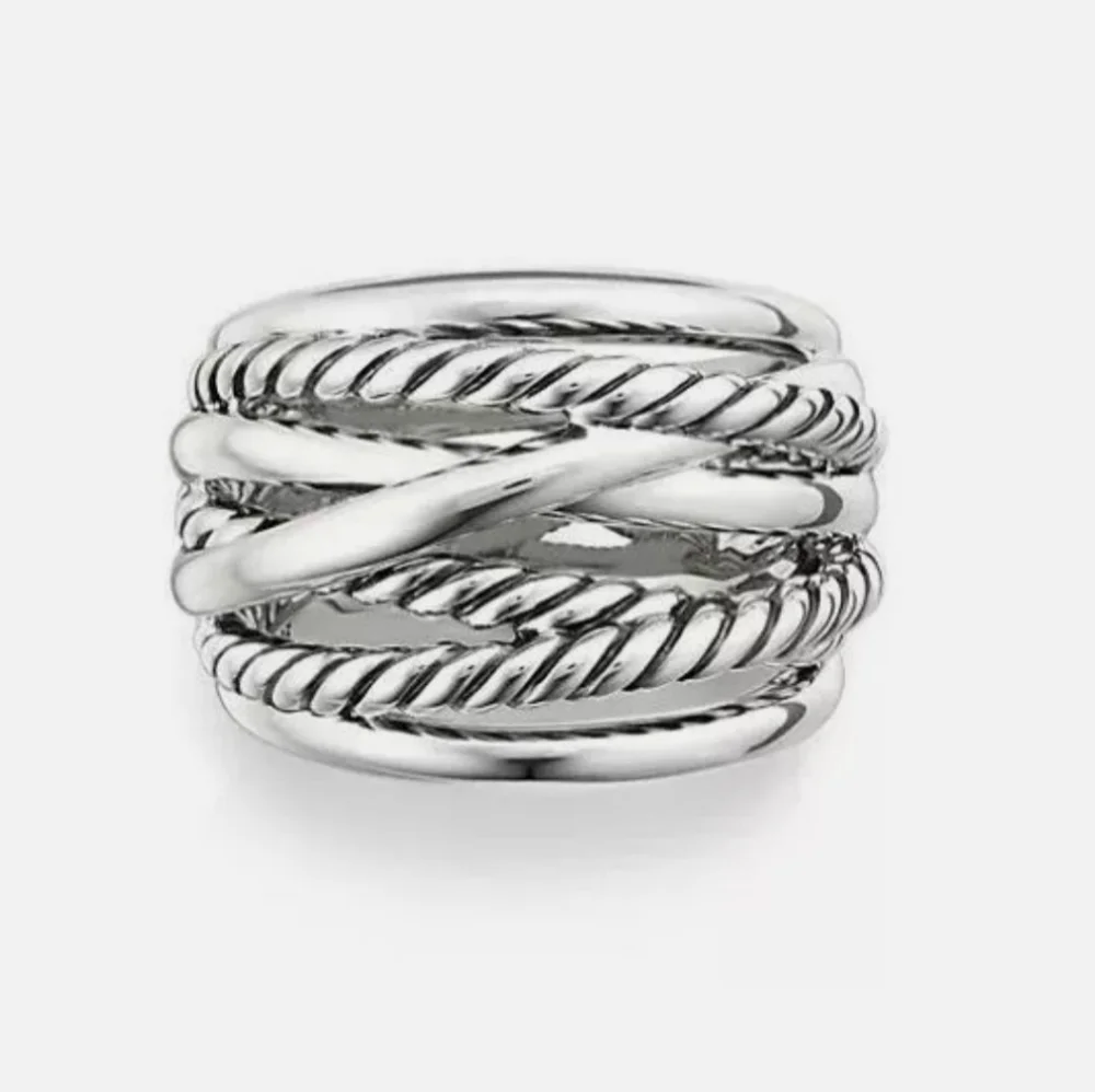 David Yurman- Wide Sterling Silver Crossov⦠- Picture 1 of 12